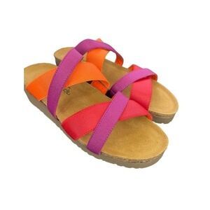 Naot Roxana Sandals Womens Size EU 36 US 5 Red Orange Purple Criss Cross Strap